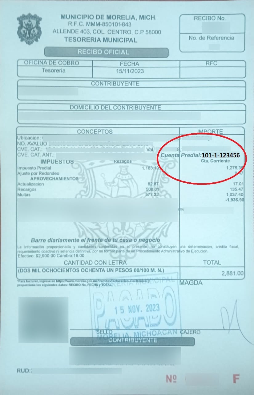 Ejemplo Ubica Clave Predial